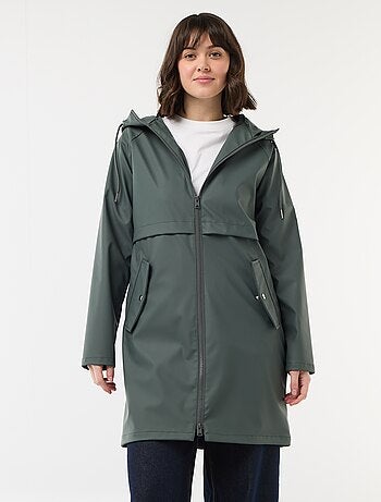 Gummy parka met capuchon