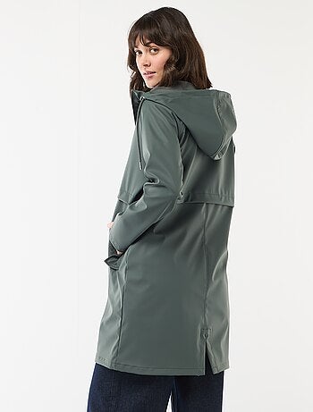 Gummy parka met capuchon