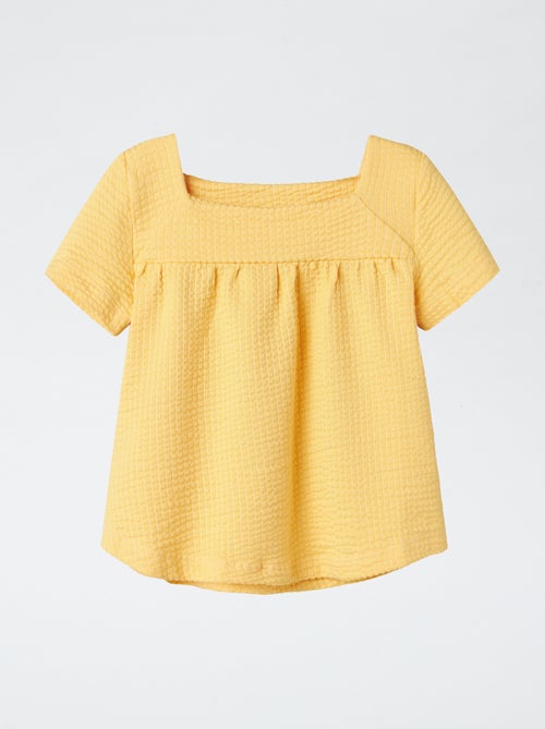 'Guppy'-T-shirt met wafeltextuur - Kiabi
