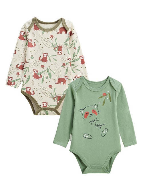 Gustin 2-pack babyrompertjes met lange mouwen - Kiabi