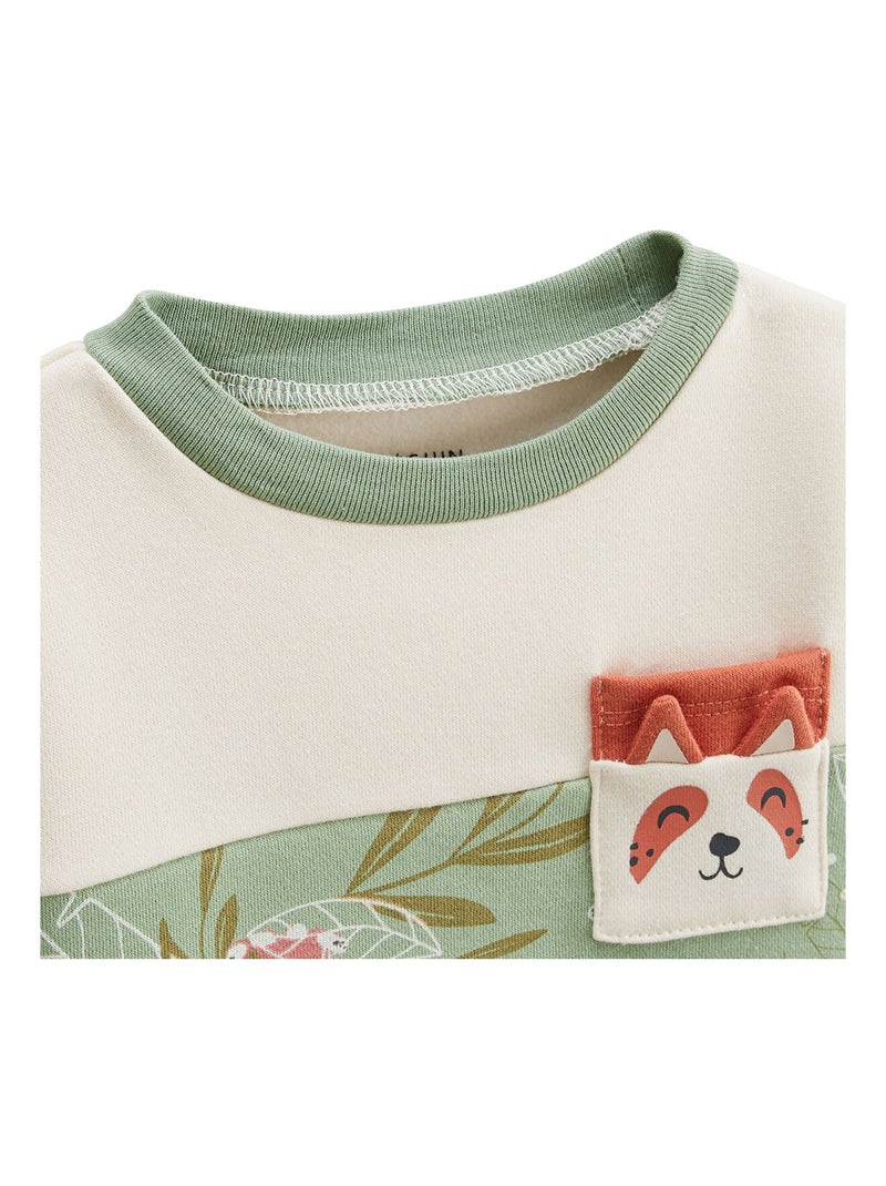 Gustin fleece sweater en broek set voor kinderen Beige - Kiabi