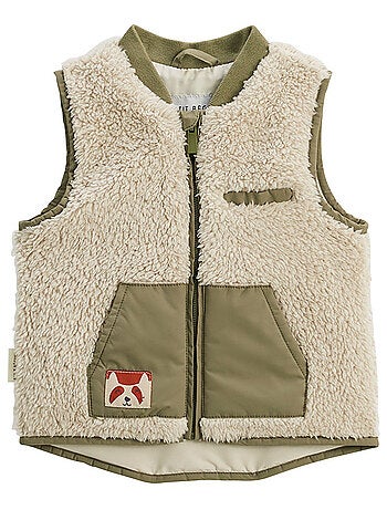 Gustin mouwloze Sherpa-jas voor kinderen