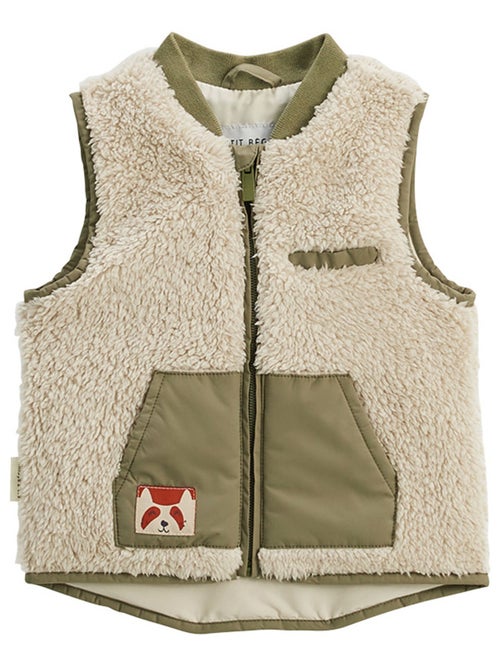 Gustin mouwloze Sherpa-jas voor kinderen - Kiabi Gustin mouwloze Sherpa-jas voor kinderen - Kiabi