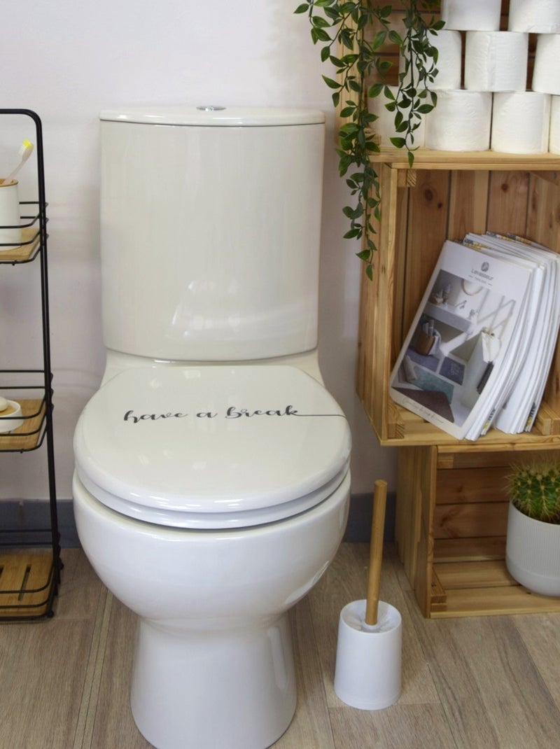 Guy Levasseur - Abattant WC Thermodur "Have a break" Blanc - Kiabi