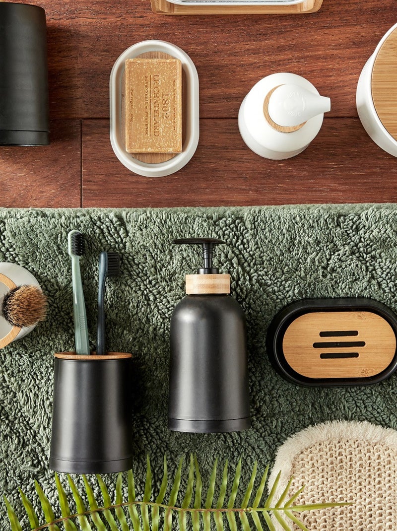 Guy Levasseur - Distributeur de savon en bambou Blanc - Kiabi
