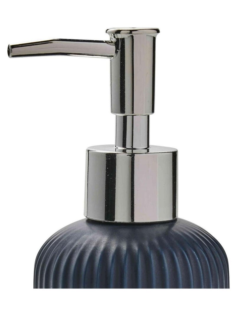 Guy Levasseur - Distributeur de savon strié en céramique gris anthracite - Kiabi