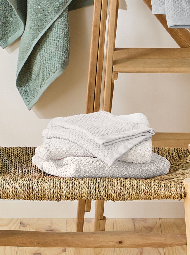 Guy Levasseur - Lot 2 serviettes de bain et 2 gants de toilette Ecru - Kiabi