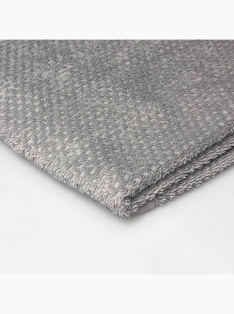 Guy Levasseur - Lot 2 serviettes de bain et 2 gants de toilette Gris foncé - Kiabi