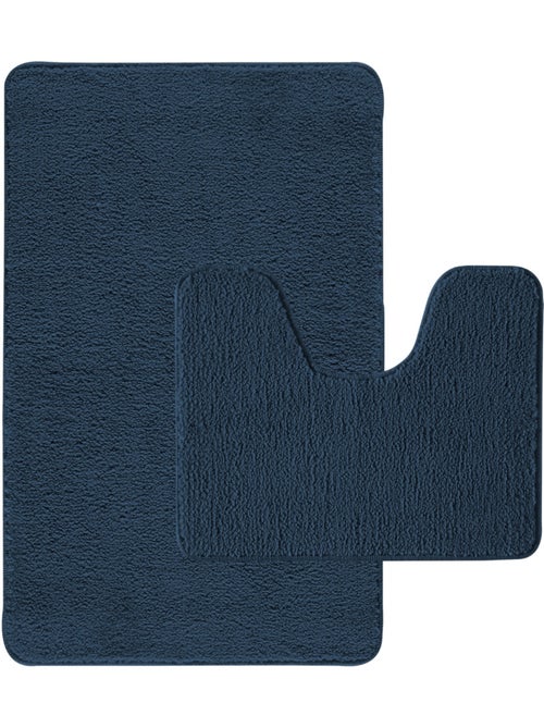 Guy Levasseur - Lot de 2 tapis de bain polyester 50x80cm + 50x40cm - Kiabi Guy Levasseur - Lot de 2 tapis de bain polyester 50x80cm + 50x40cm - Kiabi