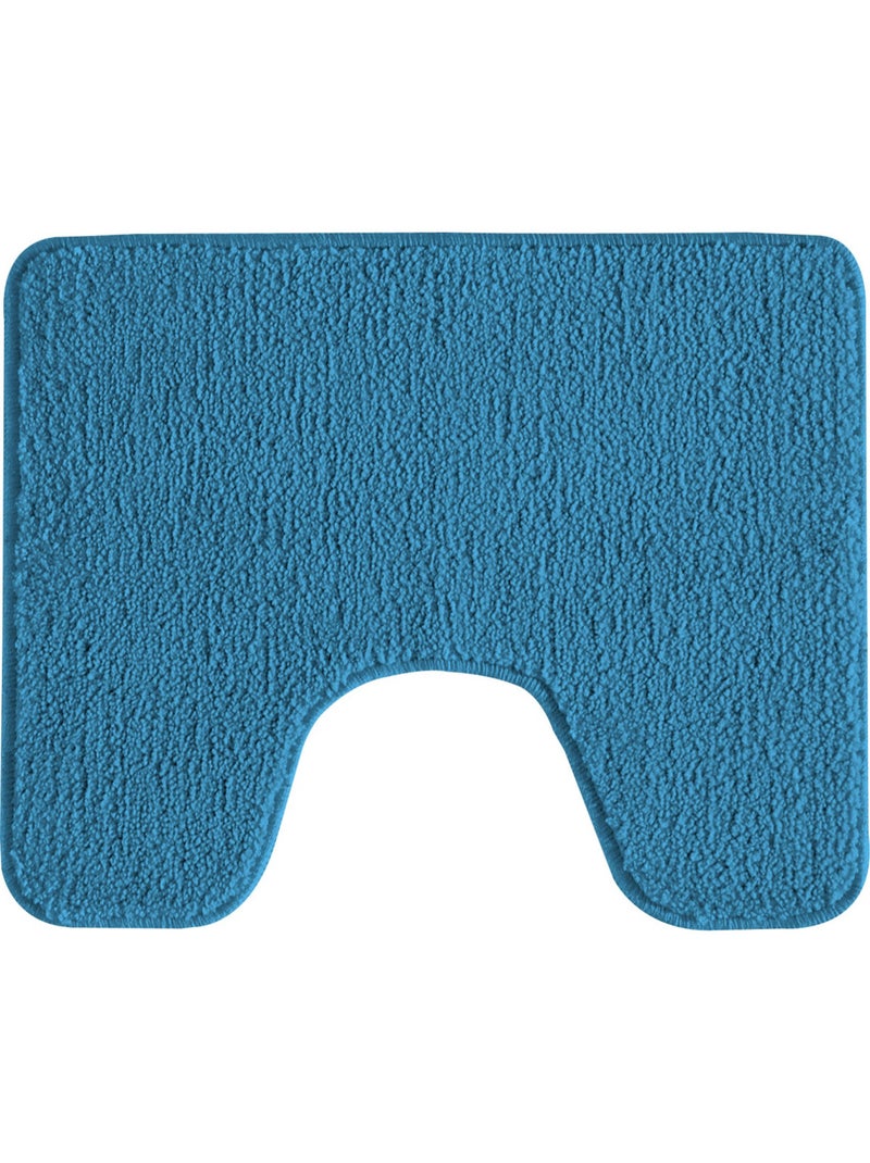 Guy Levasseur - Lot de 2 tapis de bain polyester 50x80cm + 50x40cm Bleu méditerranée - Kiabi