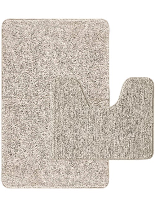 Guy Levasseur - Lot de 2 tapis de bain polyester 50x80cm + 50x40cm - Kiabi
