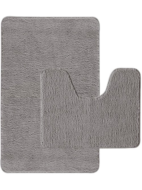 Guy Levasseur - Lot de 2 tapis de bain polyester 50x80cm + 50x40cm - Kiabi Guy Levasseur - Lot de 2 tapis de bain polyester 50x80cm + 50x40cm - Kiabi