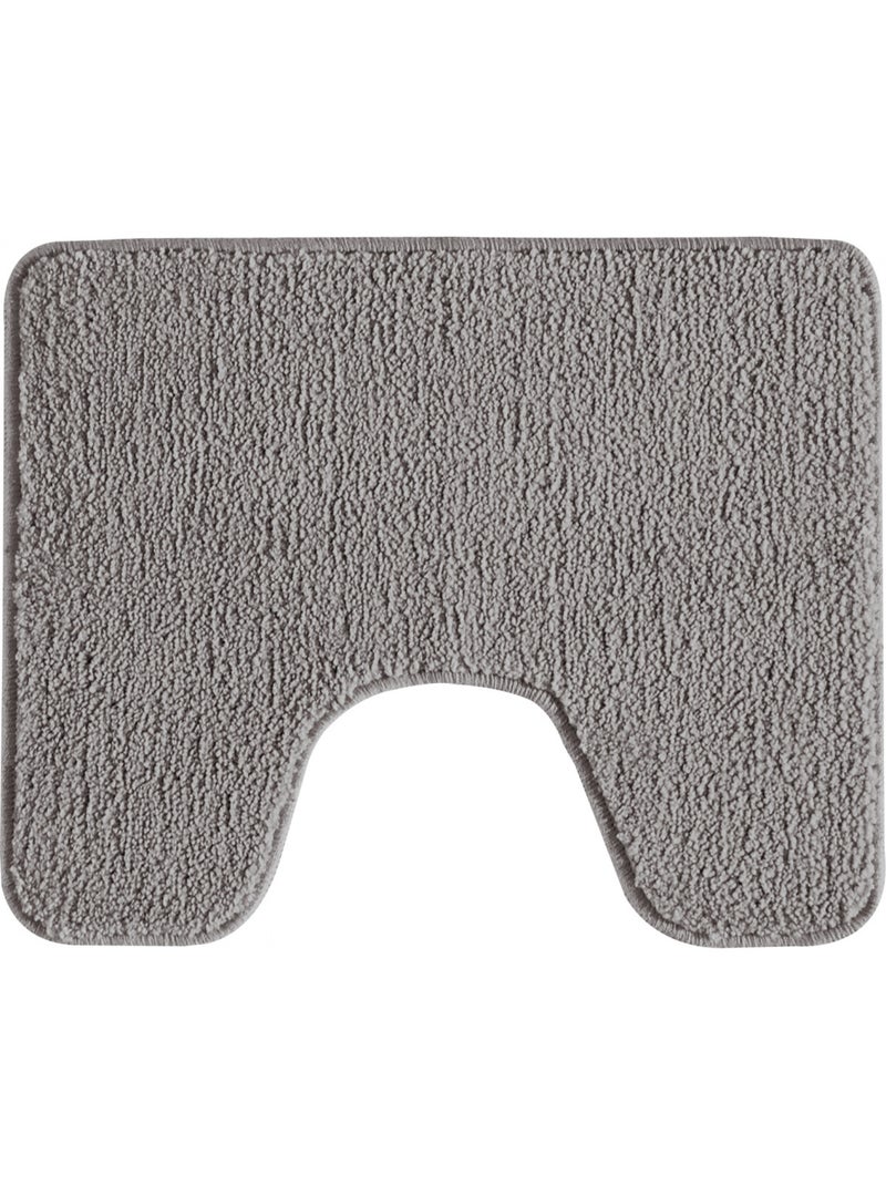 Guy Levasseur - Lot de 2 tapis de bain polyester 50x80cm + 50x40cm Gris foncé - Kiabi