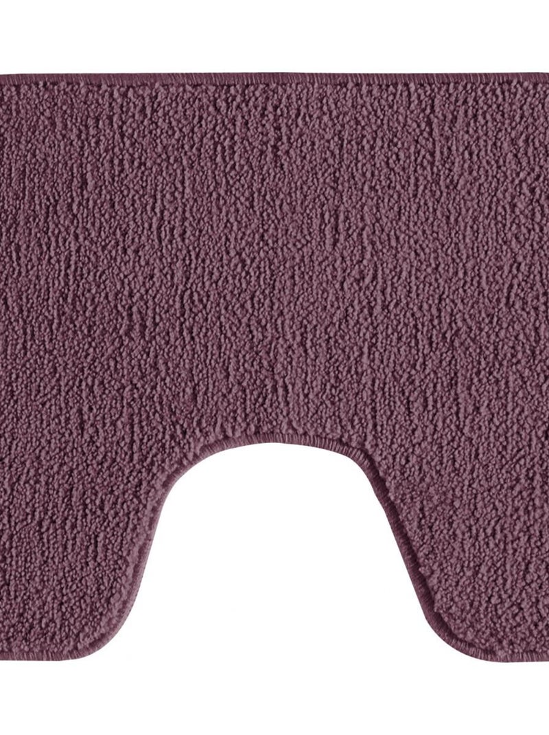 Guy Levasseur - Lot de 2 tapis de bain polyester 50x80cm + 50x40cm Violet - Kiabi