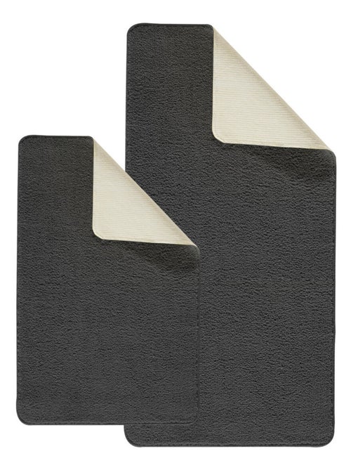 Guy Levasseur - Lot de 2 tapis de bain polyester 60x120cm + 50x80cm - Kiabi