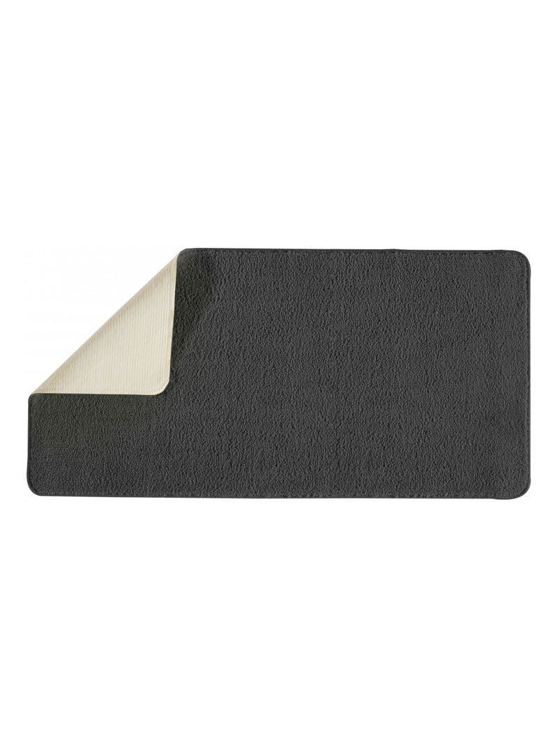 Guy Levasseur - Lot de 2 tapis de bain polyester 60x120cm + 50x80cm Marron chocolat - Kiabi