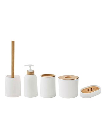 Guy Levasseur - Set de salle de bain uni 5 pièces en bambou