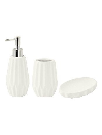 Guy Levasseur - Set salle de bain à relief 3 pièces céramique