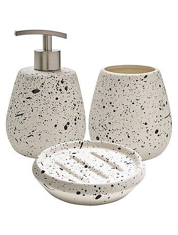 Guy Levasseur - Set salle de bain moucheté 3 pièces céramique