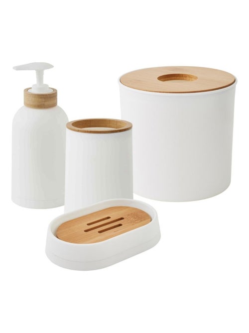 Guy levasseur - set salle de bain uni 4 pièces bambou - Kiabi Guy levasseur - set salle de bain uni 4 pièces bambou - Kiabi
