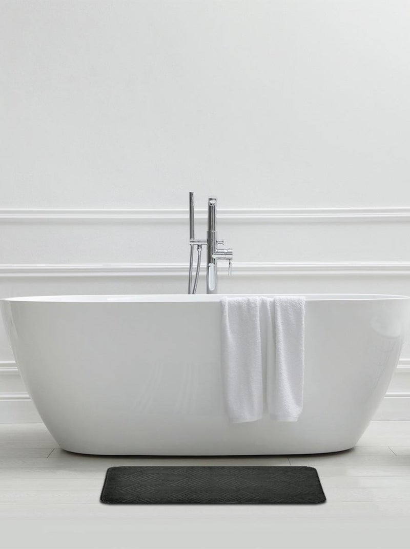 Guy Levasseur - Tapis de bain à mémoire de forme en polyester gris anthracite - Kiabi