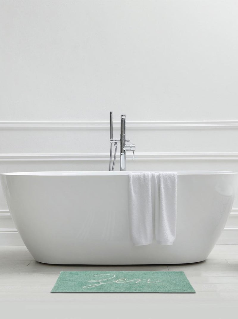 Guy Levasseur - Tapis de bain à texte 50x80 en coton Vert - Kiabi