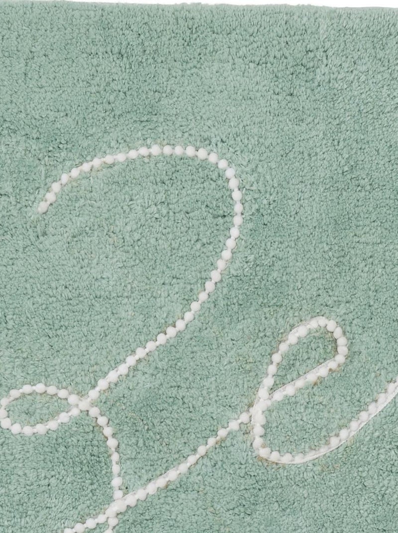 Guy Levasseur - Tapis de bain à texte 50x80 en coton Vert - Kiabi