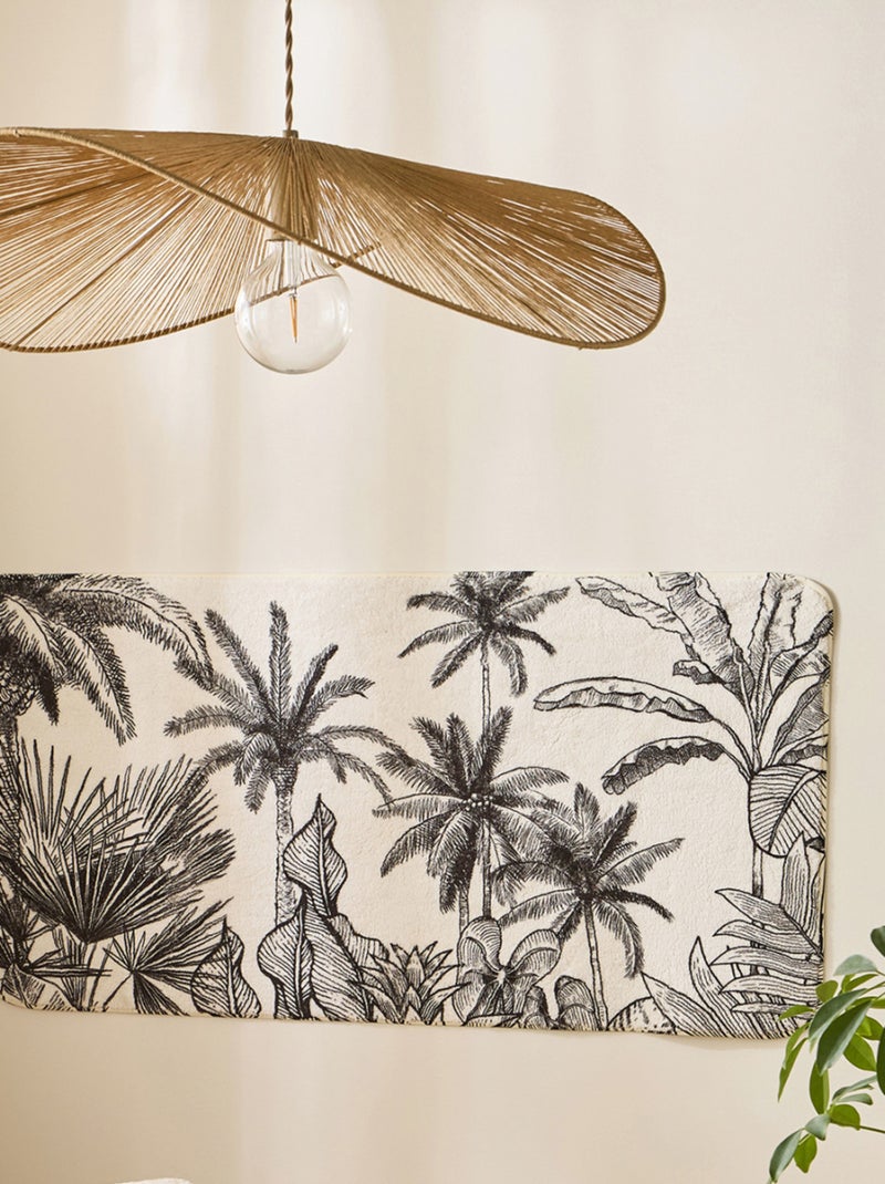 Guy Levasseur - Tapis de bain antidérapant imprimé tropical Noir Blanc - Kiabi