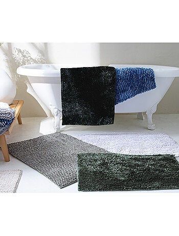 Guy levasseur - tapis de bain chenille fil argenté antidérapant moelleux