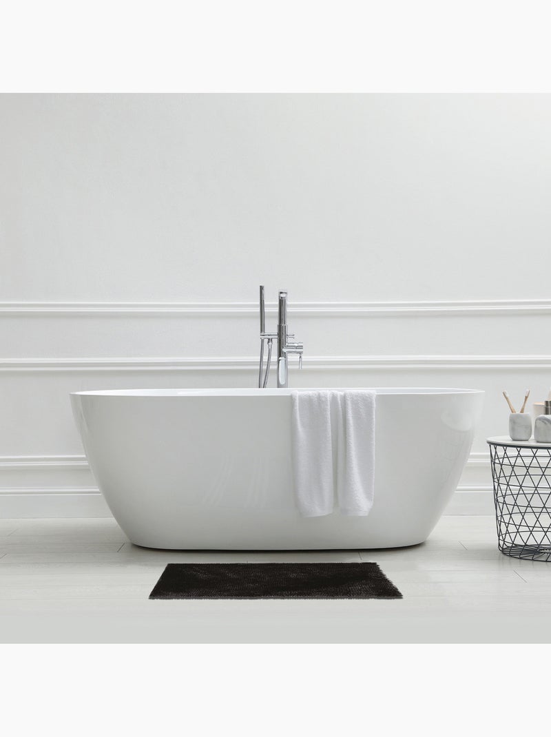 Guy levasseur - tapis de bain chenille fil argenté antidérapant moelleux Ecru - Kiabi