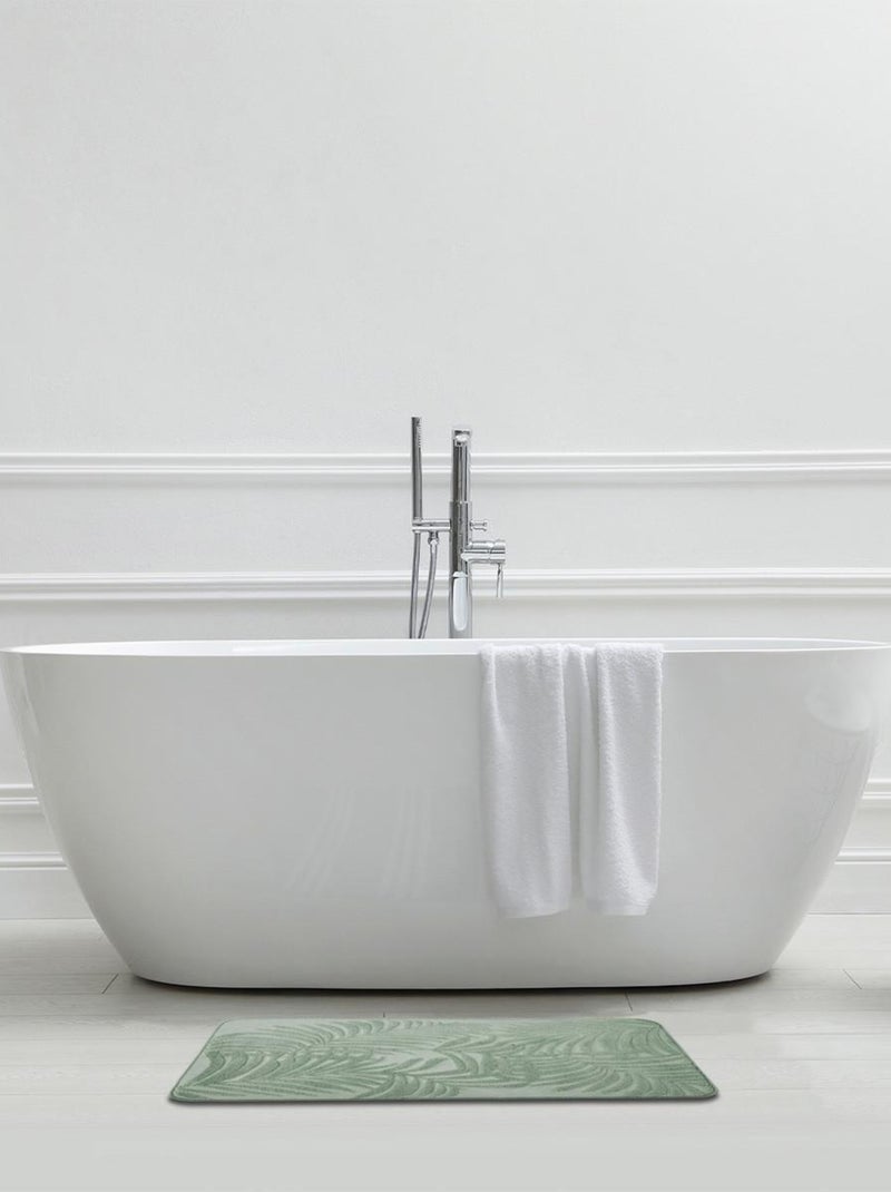 Guy Levasseur - Tapis de bain déco à mémoire de forme en polyester Vert - Kiabi