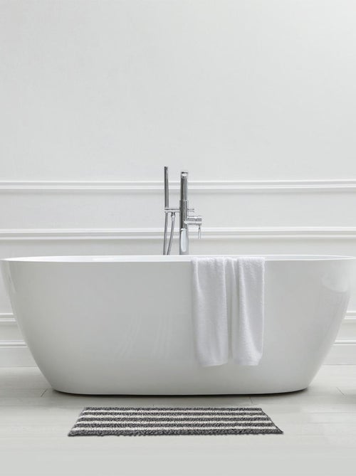 Guy Levasseur - Tapis de bain déco à rayures en polyester - Kiabi
