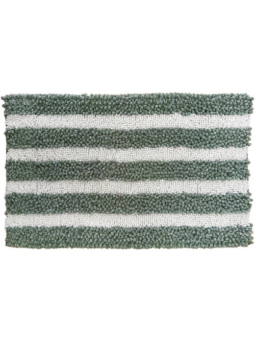 Guy Levasseur - Tapis de bain déco à rayures en polyester - Kiabi