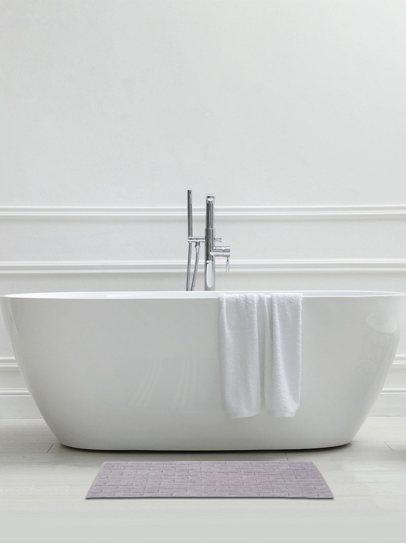Guy Levasseur - Tapis de bain déco brique en coton Gris - Kiabi