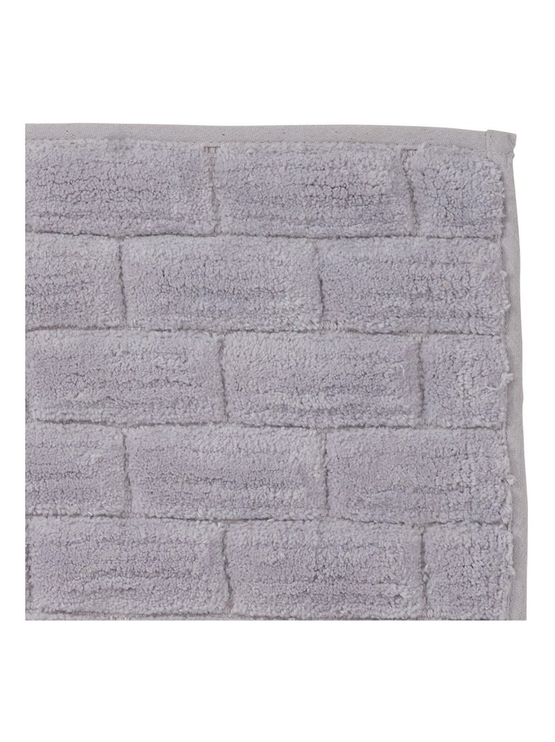 Guy Levasseur - Tapis de bain déco brique en coton Gris - Kiabi