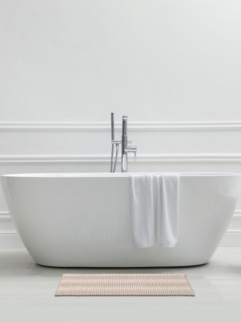 Guy Levasseur - Tapis de bain déco effet maille Beige - Kiabi