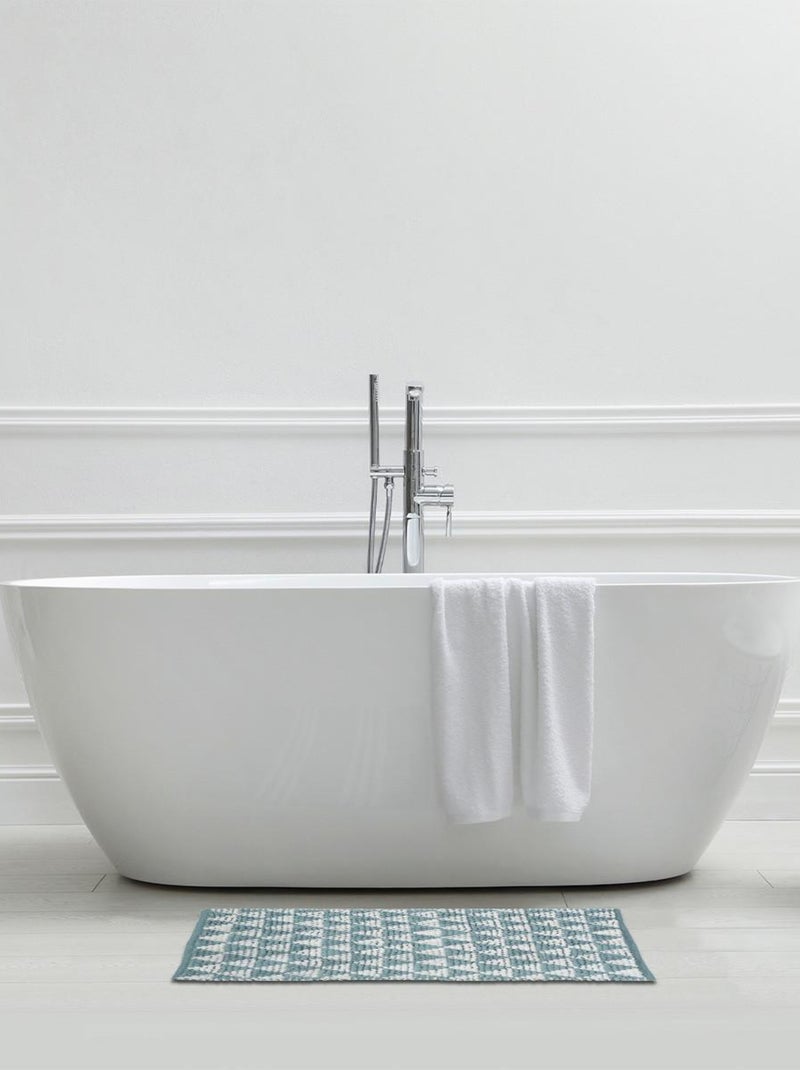 Guy Levasseur - Tapis de bain déco en polycoton Bleu - Kiabi