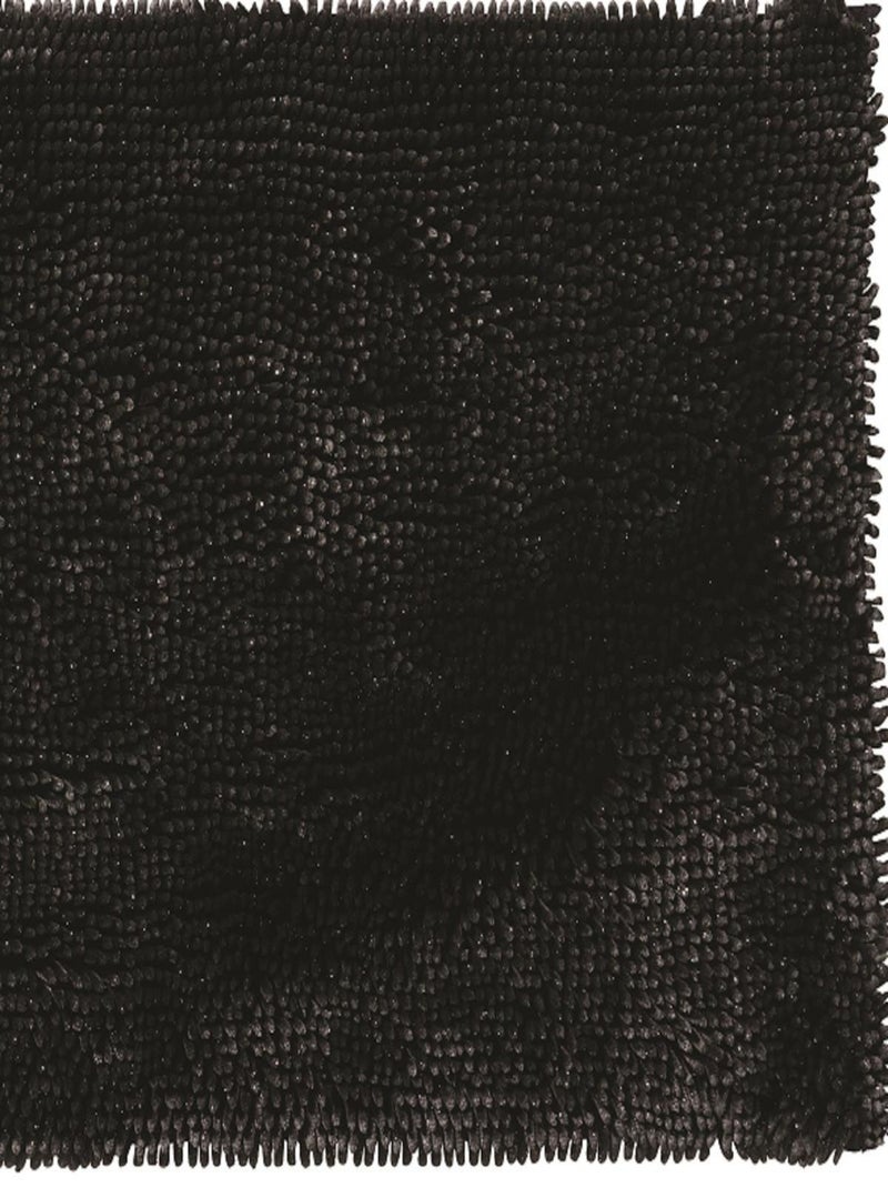 Guy Levasseur - Tapis de bain déco fil doré en polyester Noir - Kiabi