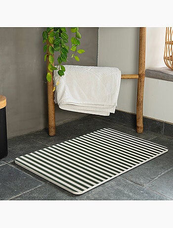Guy levasseur - tapis de bain diatomite à rayures
