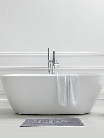 Guy Levasseur - Tapis de bain en coton fantaisie gris