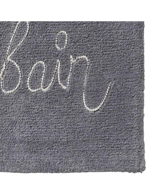 Guy Levasseur - Tapis de bain en coton fantaisie gris - Kiabi