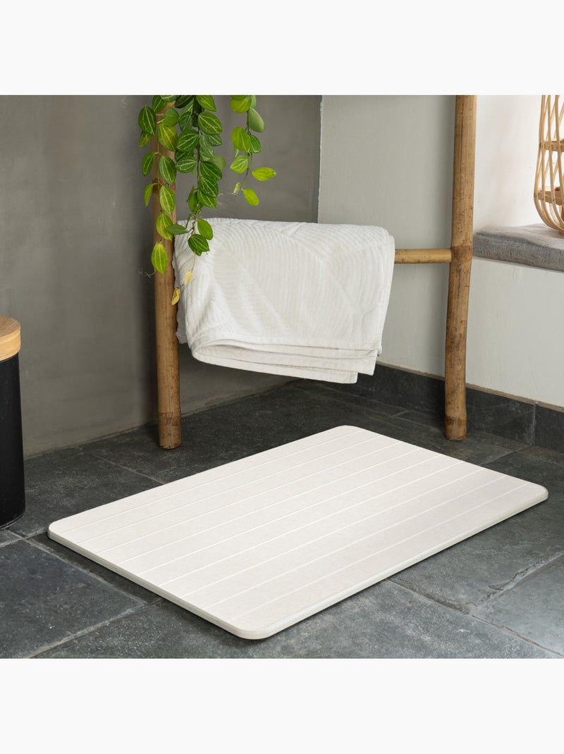 Guy levasseur - tapis de bain en pierre diatomite creusé Beige - Kiabi