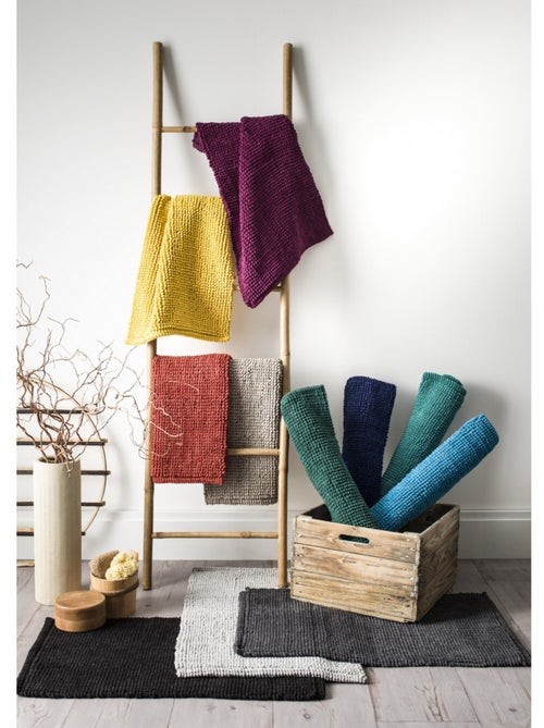Guy Levasseur - Tapis de bain en polycoton uni - Kiabi