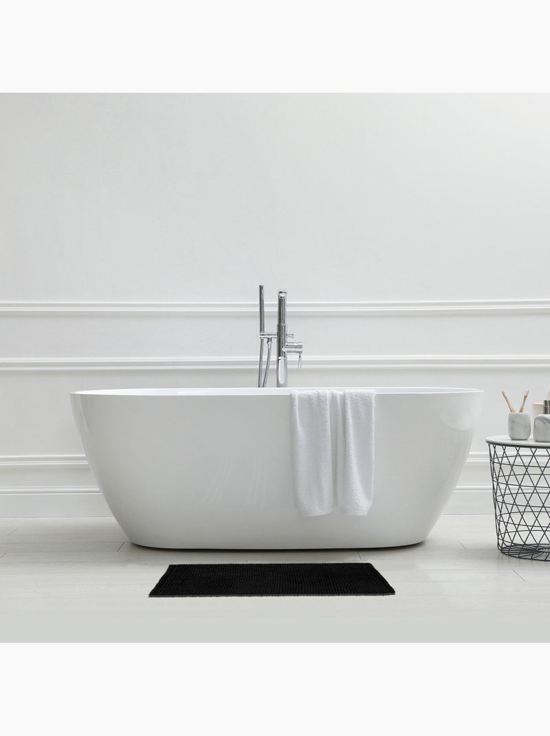 Guy Levasseur - Tapis de bain en polycoton uni Noir Noir - Kiabi