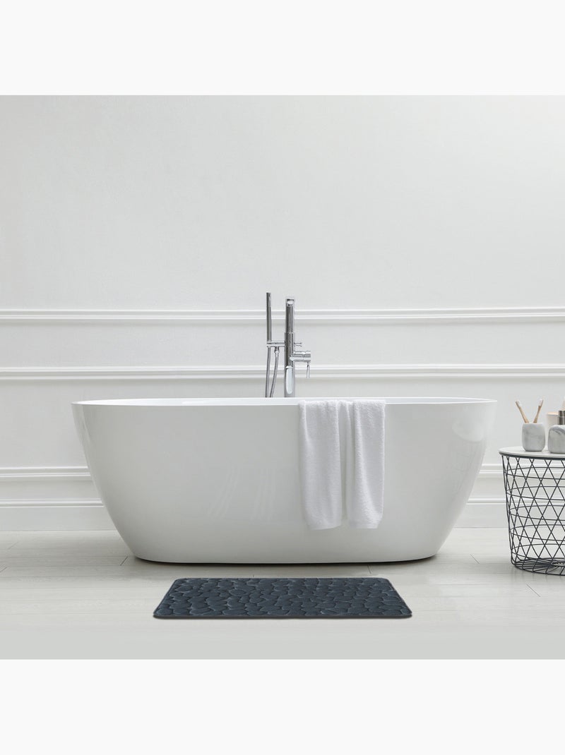Guy Levasseur - Tapis de bain galet à mémoire de forme Gris foncé - Kiabi