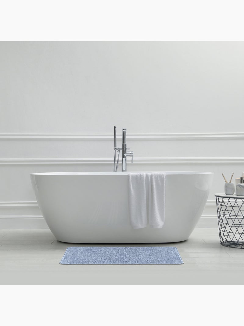 Guy Levasseur - Tapis de bain uni 50x80 en polyester Indigo - Kiabi