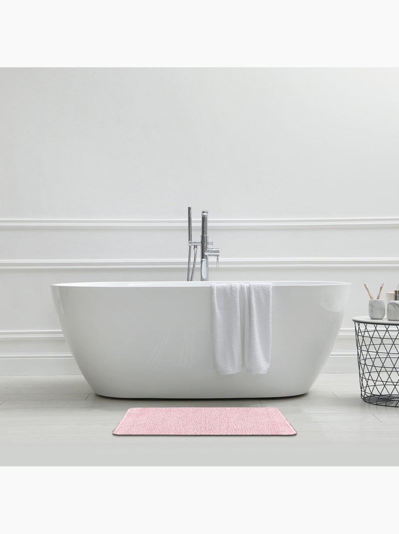 Guy Levasseur - Tapis de bain uni 50x80 en polyester Rose fushia - Kiabi
