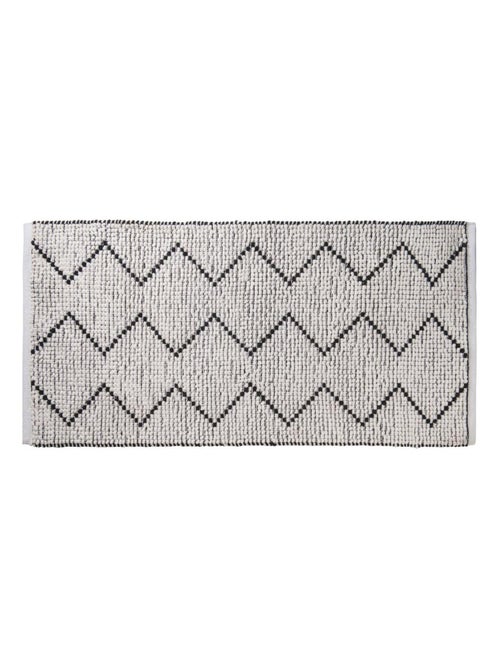 Guy Levasseur - Tapis de bain zigzag 60x120 en polycoton - Kiabi Guy Levasseur - Tapis de bain zigzag 60x120 en polycoton - Kiabi