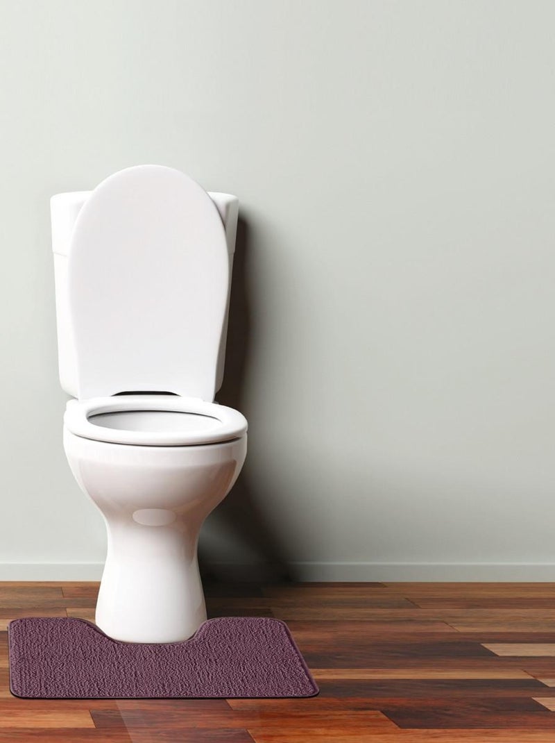 Guy Levasseur - Tapis de toilette uni en polyester Violet - Kiabi