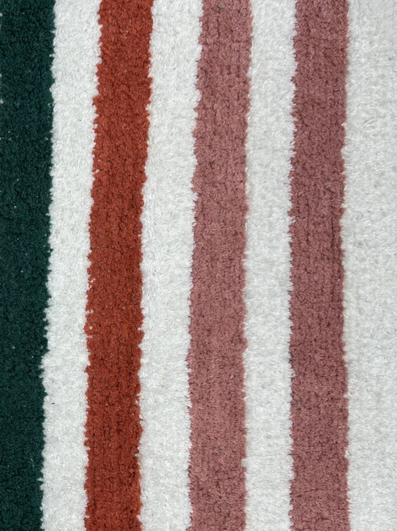 Guy Levasseur - Tapis enfant doux à rayures Blanc - Kiabi